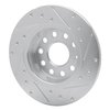 631-74031L Drilled/Slotted Brake Rotor [Silver], Fits Select Multiple Makes/Models, Position: Rear Left - image 4