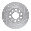 631-74032R Drilled/Slotted Brake Rotor [Silver], 2005-2015 Audi/Volkswagen, Position: Front Right - image 1