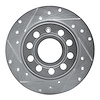 631-74033L Drilled/Slotted Brake Rotor [Silver], 2010-2019 Audi/Volkswagen, Position: Rear Left - image 1