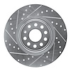 631-74034L Drilled/Slotted Brake Rotor [Silver], Fits Select Multiple Makes/Models, Position: Front Left