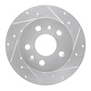 631-74036R Drilled/Slotted Brake Rotor [Silver], 1972-1978 Audi/Volkswagen, Position: Front Right - image 1