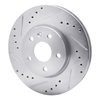 631-74037L Drilled/Slotted Brake Rotor [Silver], 1979-1985 Audi/Volkswagen, Position: Front Left - image 2