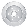 631-74039L Drilled/Slotted Brake Rotor [Silver], 1986-1991 Audi/Volkswagen, Position: Front Left - image 1