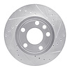 631-74040R Drilled/Slotted Brake Rotor [Silver], 1992-1995 Audi/Volkswagen, Position: Front Right - image 1