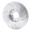 631-74041L Drilled/Slotted Brake Rotor [Silver], 1992-1995 Audi/Volkswagen, Position: Front Left - image 4