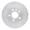 631-74044L Drilled/Slotted Brake Rotor [Silver], 1996-2000 Audi/Volkswagen, Position: Rear Left - image 1