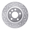 631-74047L Drilled/Slotted Brake Rotor [Silver], 2001-2003 Audi/Volkswagen, Position: Rear Left - image 1