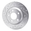 631-74047L Drilled/Slotted Brake Rotor [Silver], 2001-2003 Audi/Volkswagen, Position: Rear Left - image 2