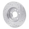 631-74047L Drilled/Slotted Brake Rotor [Silver], 2001-2003 Audi/Volkswagen, Position: Rear Left - image 4