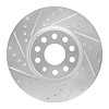 631-74053L Drilled/Slotted Brake Rotor [Silver], Fits Select Multiple Makes/Models, Position: Front Left