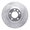 631-74057D Drilled/Slotted Brake Rotor [Silver], 2011-2018 Multiple Makes/Models, Position: Left Front - image 1