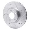 631-74057D Drilled/Slotted Brake Rotor [Silver], 2011-2018 Multiple Makes/Models, Position: Left Front - image 2