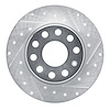 631-74059R Drilled/Slotted Brake Rotor [Silver], Fits Select Audi/Volkswagen, Position: Rear Right - image 1