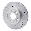 631-75000L Drilled/Slotted Brake Rotor [Silver], 1990-1990 Lexus/Toyota/Scion, Position: Front Left - image 2