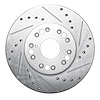631-75000R Drilled/Slotted Brake Rotor [Silver], 1990-1990 Lexus/Toyota/Scion, Position: Front Right - image 1