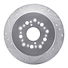631-75001L Drilled/Slotted Brake Rotor [Silver], 1990-1992 Lexus/Toyota/Scion, Position: Rear Left - image 1