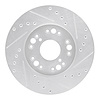 631-75002R Drilled/Slotted Brake Rotor [Silver], 1991-1992 Lexus/Toyota/Scion, Position: Front Right - image 1