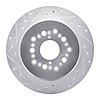 631-75006L Drilled/Slotted Brake Rotor [Silver], 1992-2000 Lexus/Toyota/Scion, Position: Rear Left - image 1