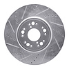 631-75008L Drilled/Slotted Brake Rotor [Silver], 1995-2000 Lexus/Toyota/Scion, Position: Front Left - image 1
