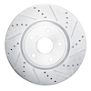 631-75009R Drilled/Slotted Brake Rotor [Silver], 2001-2006 Lexus/Toyota/Scion, Position: Front Right - image 1