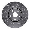 631-75012D Drilled/Slotted Brake Rotor [Silver], 2006-2020 Lexus/Toyota/Scion, Position: Left Front - image 1