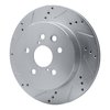 631-75015L Drilled/Slotted Brake Rotor [Silver], 2006-2015 Lexus/Toyota/Scion, Position: Rear Left - image 2