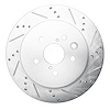 631-75015R Drilled/Slotted Brake Rotor [Silver], 2006-2015 Lexus/Toyota/Scion, Position: Rear Right - image 1
