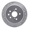 631-75016L Drilled/Slotted Brake Rotor [Silver], 2006-2015 Lexus/Toyota/Scion, Position: Rear Left - image 1