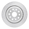 631-75021D Drilled/Slotted Brake Rotor [Silver], 2007-2017 Lexus/Toyota/Scion, Position: Rear Left - image 1