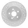 631-75029L Drilled/Slotted Brake Rotor [Silver], 2011-2017 Lexus/Toyota/Scion, Position: Rear Left - image 1