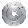 631-75038D Drilled/Slotted Brake Rotor [Silver], Fits Select Lexus/Toyota/Scion, Position: Left Front - image 1
