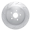 631-75042L Drilled/Slotted Brake Rotor [Silver], Fits Select Lexus/Toyota/Scion, Position: Rear Left - image 1