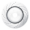 631-75043L Drilled/Slotted Brake Rotor [Silver], Fits Select Lexus/Toyota/Scion, Position: Front Left - image 1