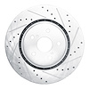 631-75043R Drilled/Slotted Brake Rotor [Silver], Fits Select Lexus/Toyota/Scion, Position: Front Right - image 1