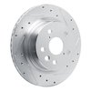 631-75056R Drilled/Slotted Brake Rotor [Silver], Fits Select Lexus/Toyota/Scion, Position: Rear Right - image 2
