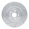 631-75058D Drilled/Slotted Brake Rotor [Silver], Fits Select Lexus/Toyota/Scion, Position: Left Front - image 1