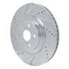 631-75058D Drilled/Slotted Brake Rotor [Silver], Fits Select Lexus/Toyota/Scion, Position: Left Front - image 2