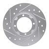 631-76003L Drilled/Slotted Brake Rotor [Silver], 1980-1982 Lexus/Toyota/Scion, Position: Front Left - image 1