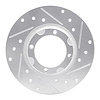 631-76003R Drilled/Slotted Brake Rotor [Silver], 1980-1982 Lexus/Toyota/Scion, Position: Front Right - image 1