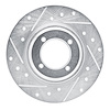 631-76004L Drilled/Slotted Brake Rotor [Silver], 1981-1984 Lexus/Toyota/Scion, Position: Front Left - image 1