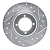 631-76004R Drilled/Slotted Brake Rotor [Silver], 1981-1984 Lexus/Toyota/Scion, Position: Front Right - image 1