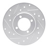 631-76005L Drilled/Slotted Brake Rotor [Silver], 1970-1979 Lexus/Toyota/Scion, Position: Front Left - image 1