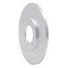 631-76005L Drilled/Slotted Brake Rotor [Silver], 1970-1979 Lexus/Toyota/Scion, Position: Front Left - image 2