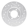 631-76005R Drilled/Slotted Brake Rotor [Silver], 1970-1979 Lexus/Toyota/Scion, Position: Front Right - image 1