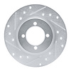 631-76006L Drilled/Slotted Brake Rotor [Silver], 1980-1983 Lexus/Toyota/Scion, Position: Front Left - image 1