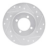 631-76006R Drilled/Slotted Brake Rotor [Silver], 1980-1983 Lexus/Toyota/Scion, Position: Front Right - image 1