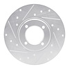 631-76007L Drilled/Slotted Brake Rotor [Silver], 1976-1981 Lexus/Toyota/Scion, Position: Front Left - image 1
