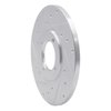 631-76007L Drilled/Slotted Brake Rotor [Silver], 1976-1981 Lexus/Toyota/Scion, Position: Front Left - image 2