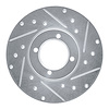 631-76007R Drilled/Slotted Brake Rotor [Silver], 1976-1981 Lexus/Toyota/Scion, Position: Front Right - image 1