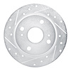 631-76012L Drilled/Slotted Brake Rotor [Silver], 1979-1981 Lexus/Toyota/Scion, Position: Rear Left - image 1